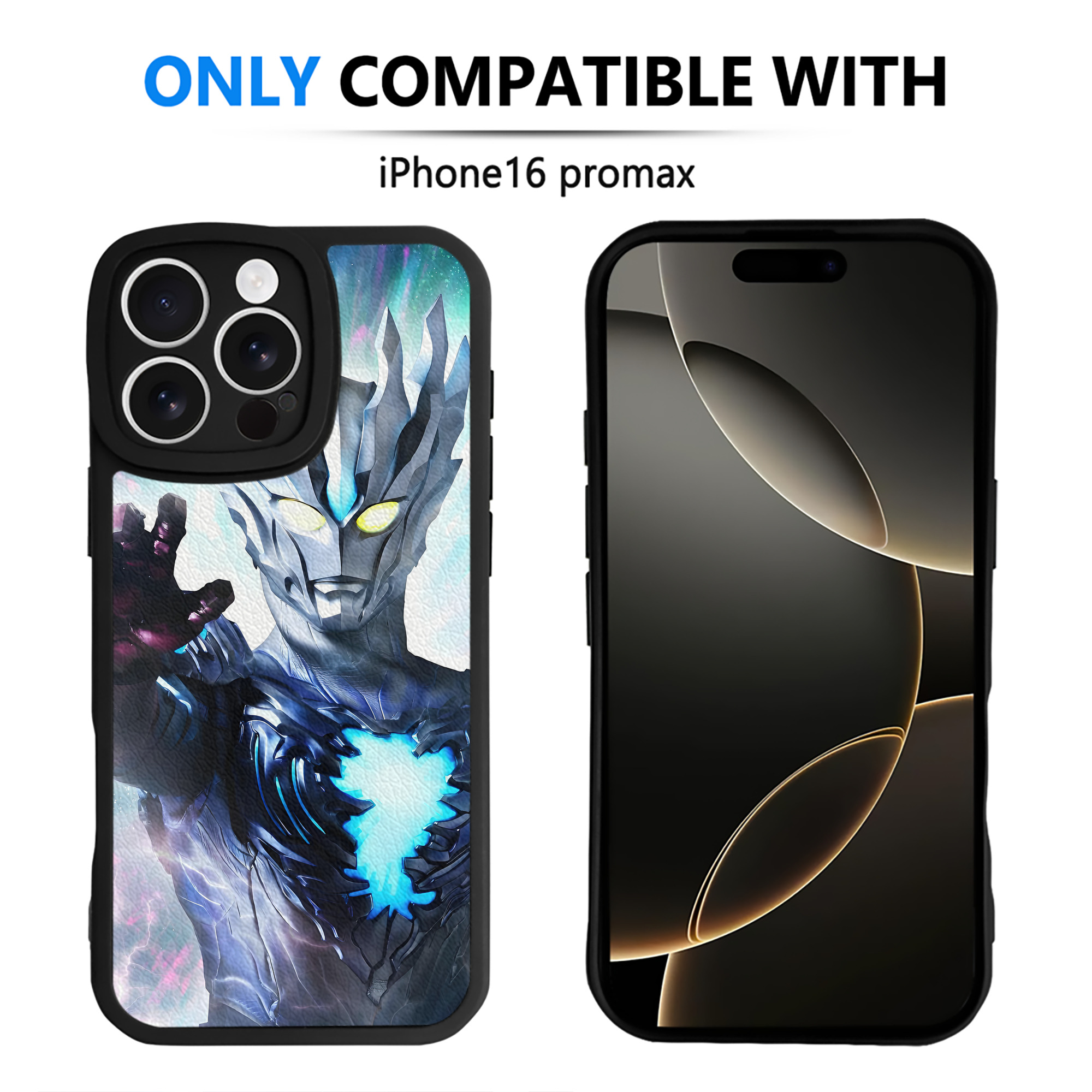 （画像用） ウルトラマン Ultraman 【iPhone 16シリーズ対応】シリコンスマホケース（レザー調） 材質：シリコン